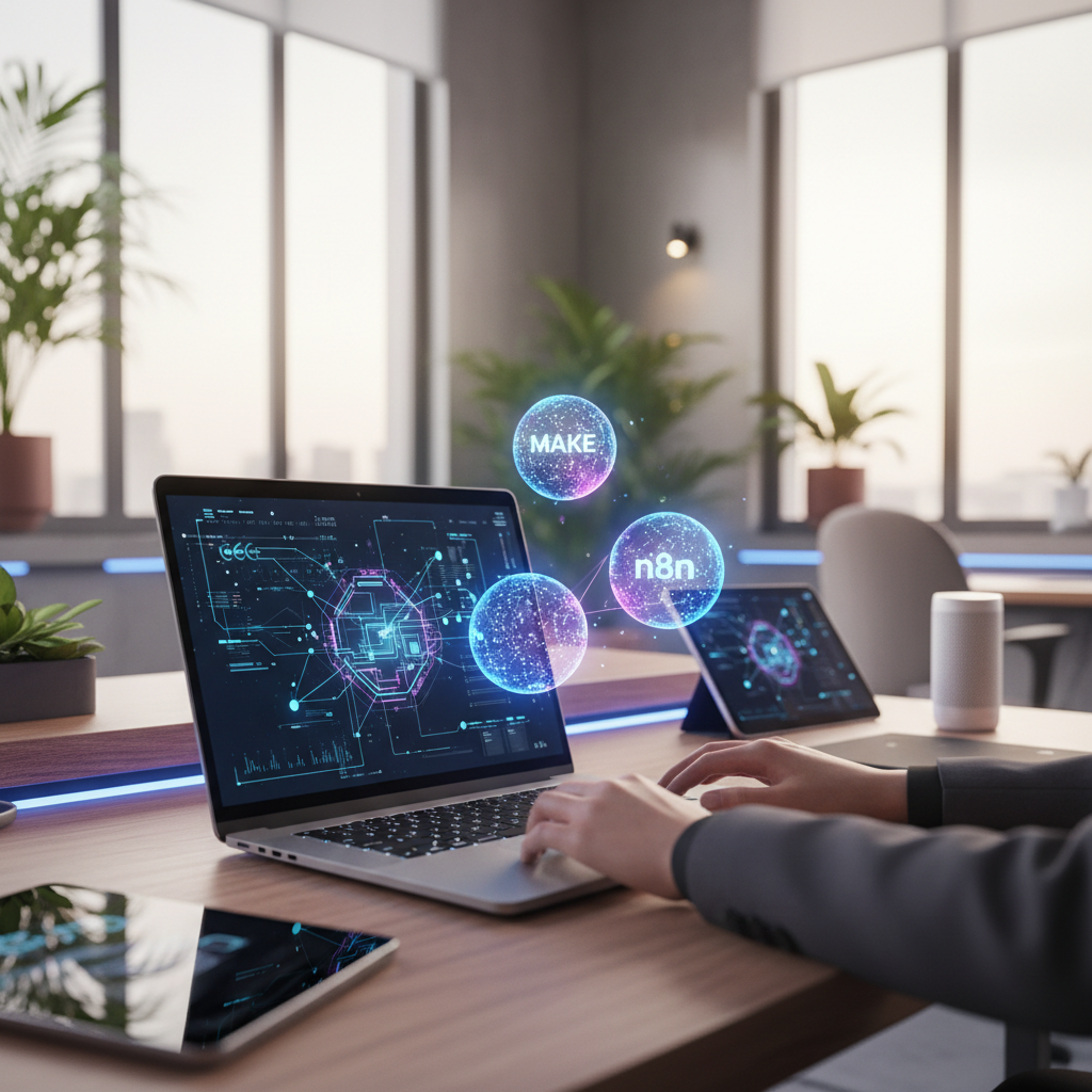 Imagen ilustrativa: Make vs Zapier vs n8n: cuál elegir para tu negocio en 2026